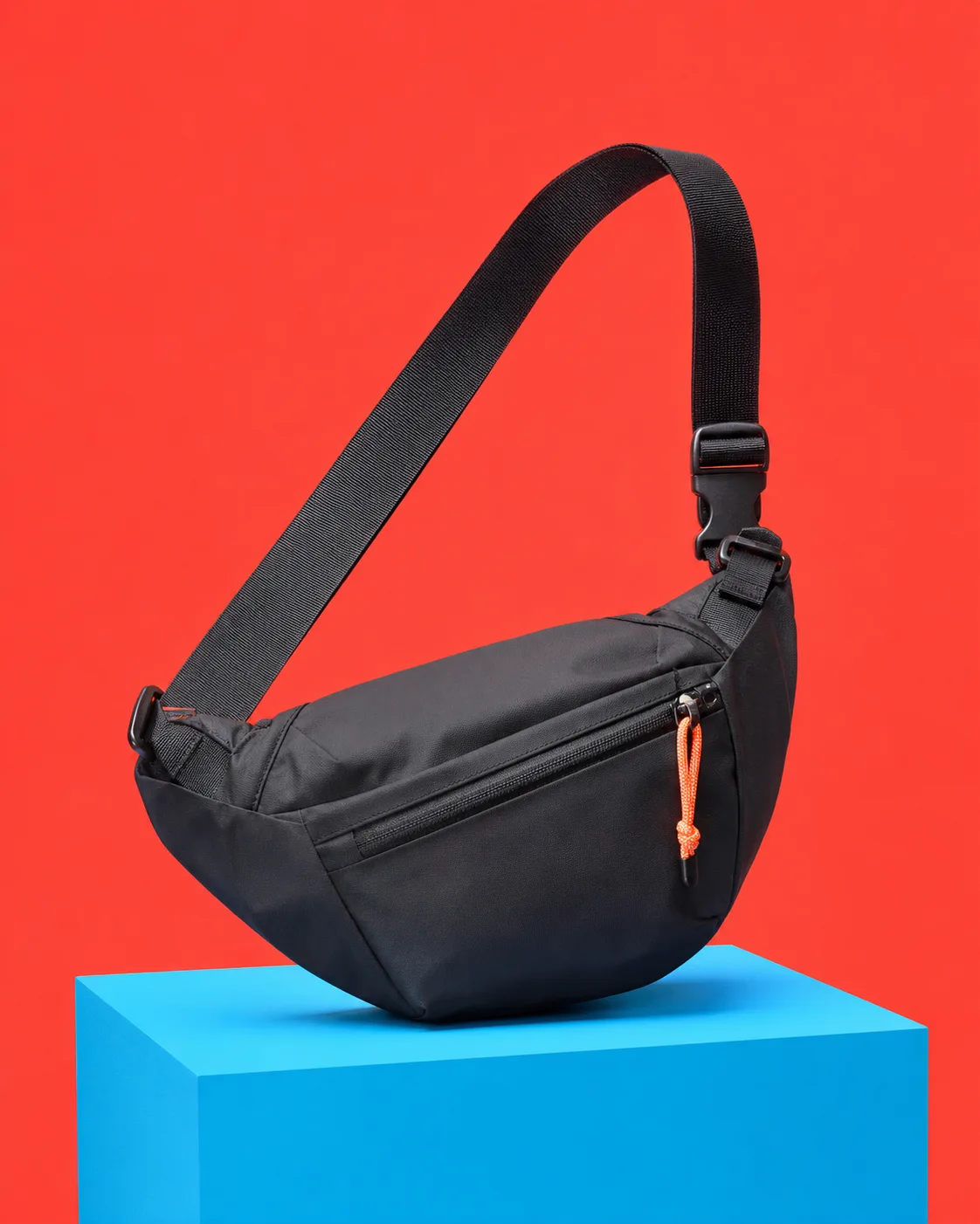 Black modular utility sling bag